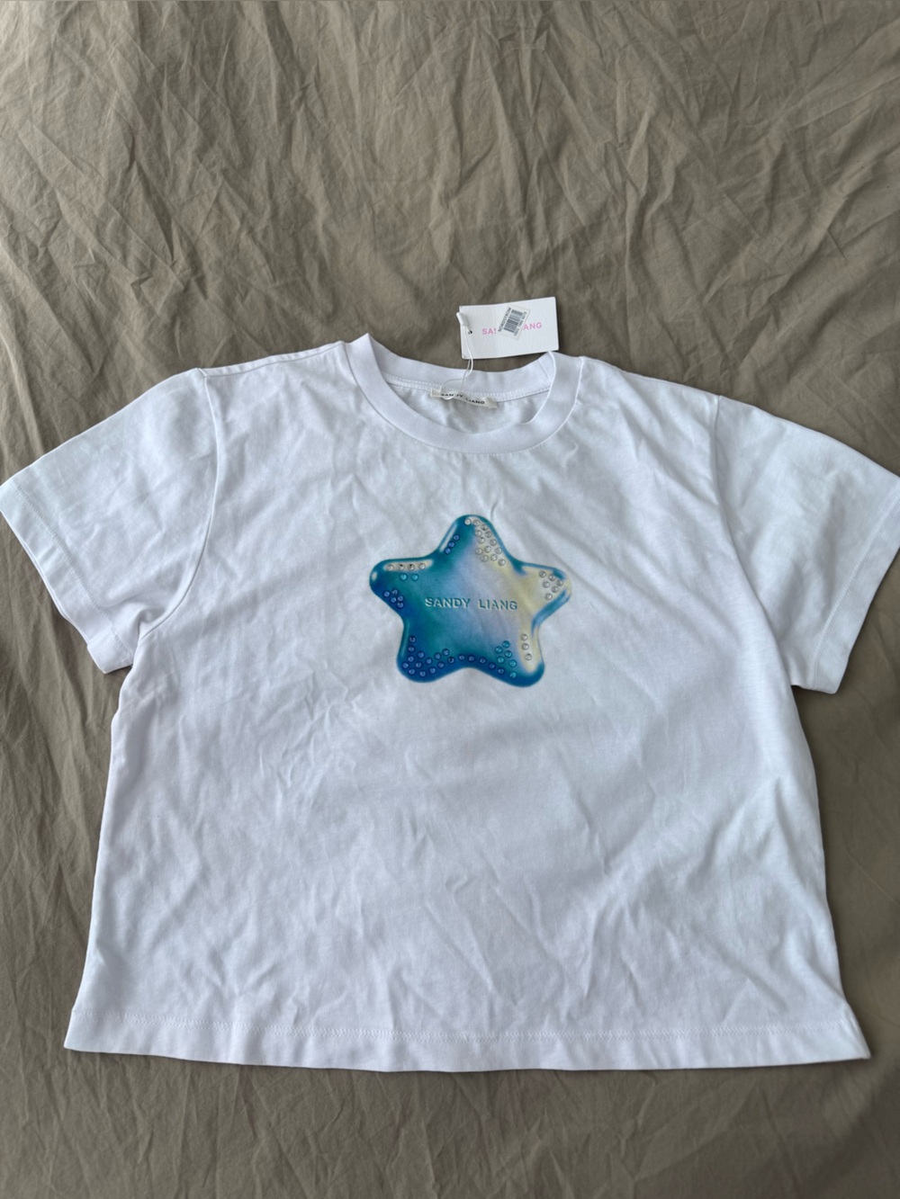 (NWT) Sandy Liang Ame Graphic Baby Tee - Large